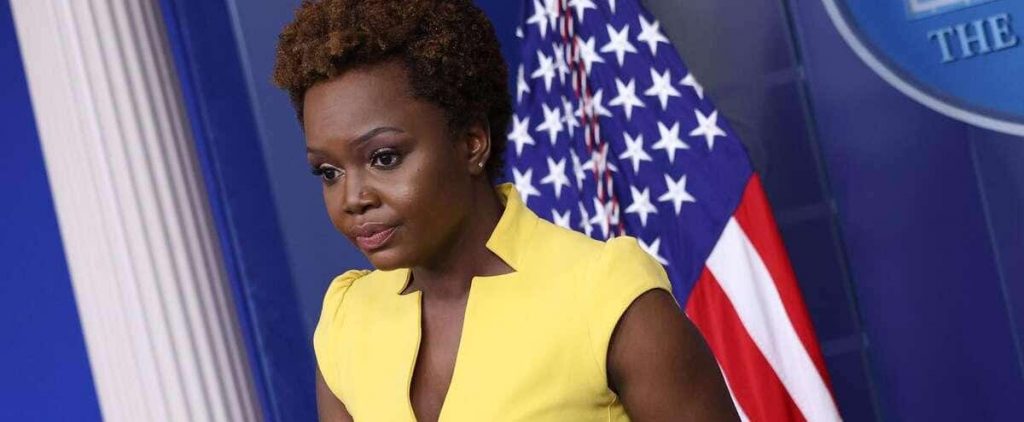 Karen Jean-Pierre steps up to the White House podium and makes history