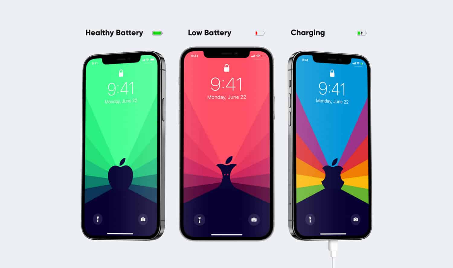 iPhone: wallpapers that change depending on the battery level