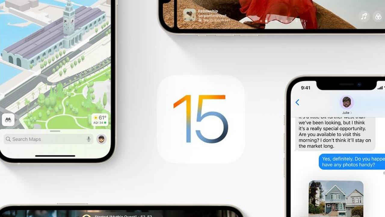ios 15 . preview