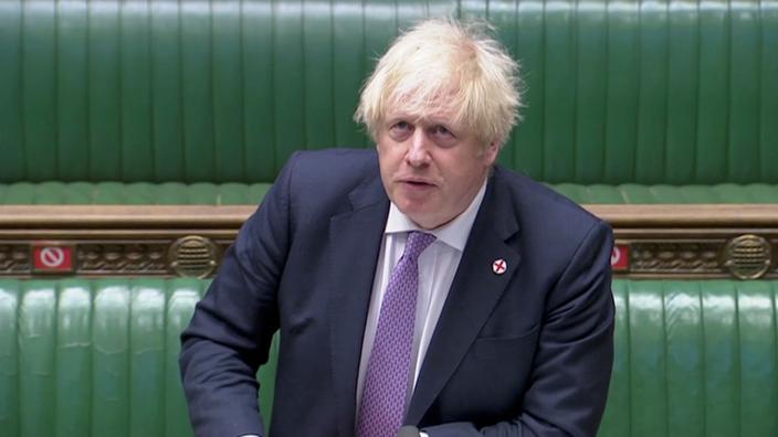 Boris Johnson au parlement britannique, le 7 juillet.