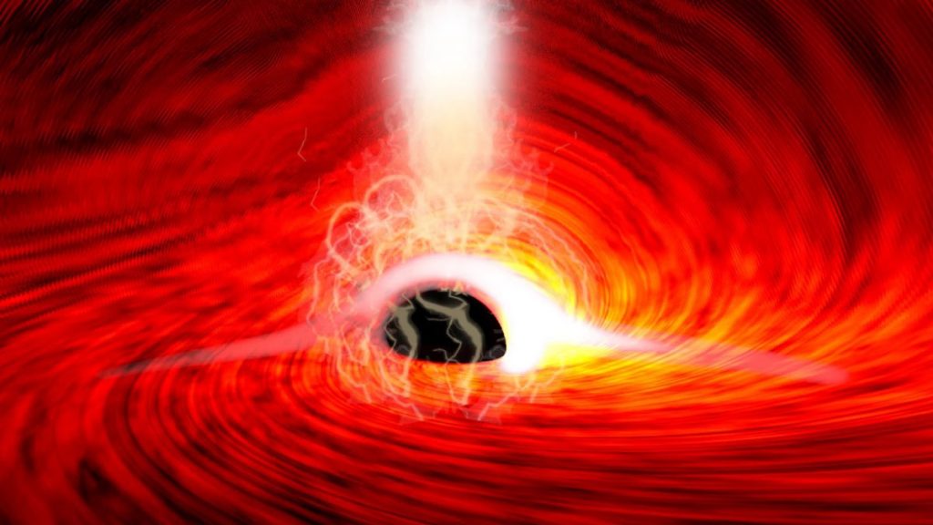 Light emitted from the far side of a black hole was first observed