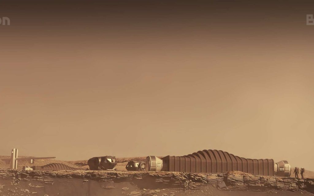 Rendu conceptuel de la base Mars Dune Alpha. © Icon