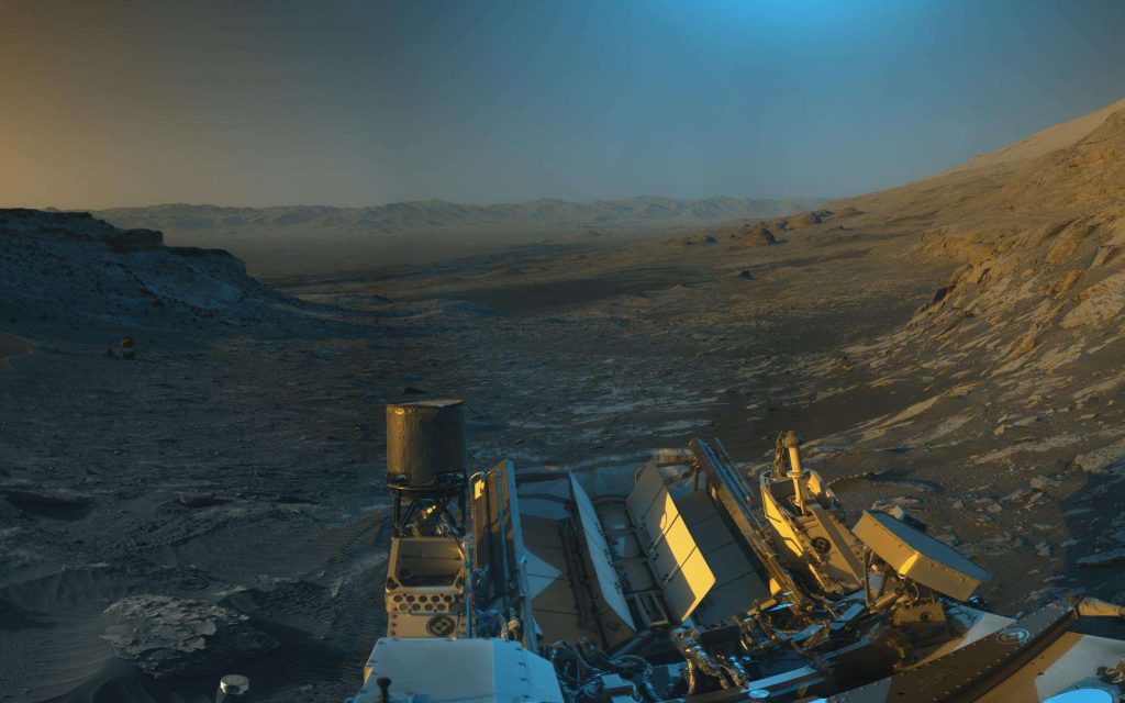 Panorama capturé par les NavCam de Curiosity le 16 novembre 2021. © Nasa, JPL-Caltech