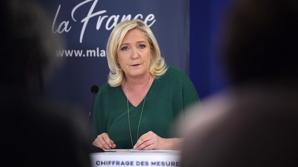 Marine Le Pen, candidate for the National Rally.