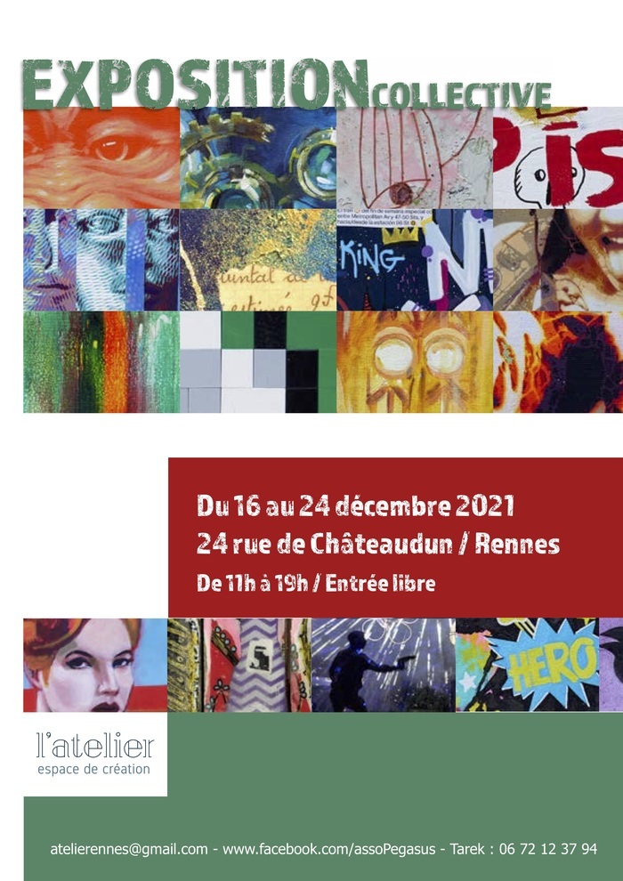 End of the year group exhibition at the Atelier.  L'Atelier's creativity space.  Creative space in Rennes (Ille-et-Vilaine)