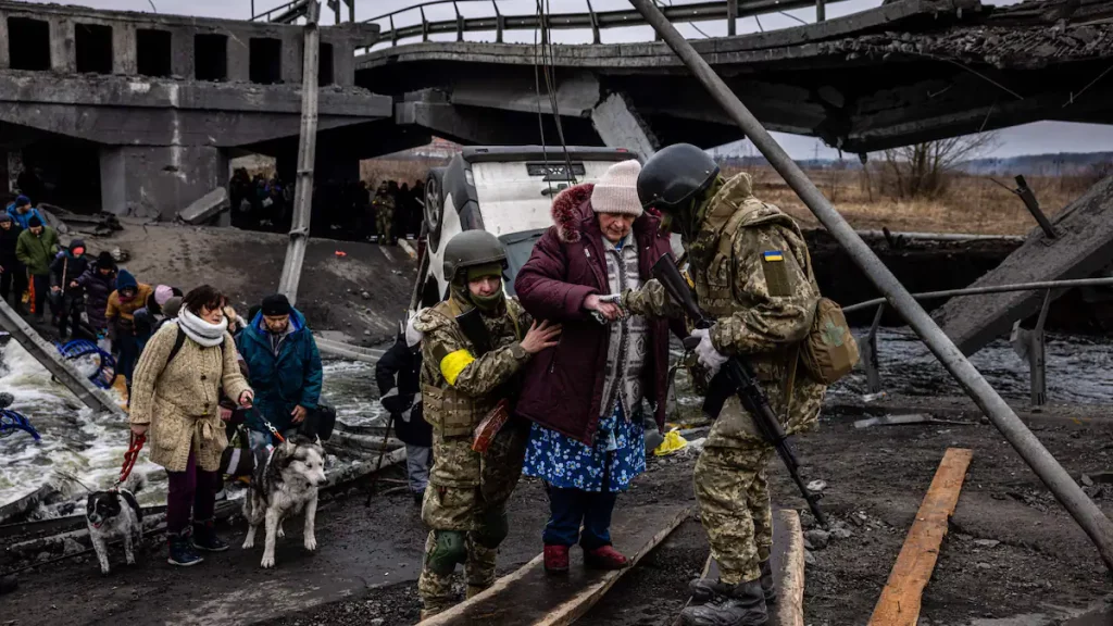 About 35,000 civilians were evacuated on Wednesday from Ukrainian towns