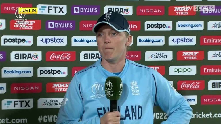 England captain Heather Knight, Healy's fantastic shot acknowledged the difference between 170 teams.