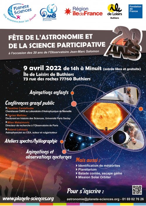 Conference as part of the Festival of Astronomy and Participatory Science - Paris Observatory