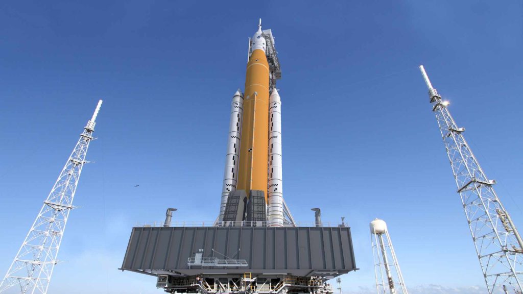 After several test failures, NASA's massive SLS rocket returns to the garage