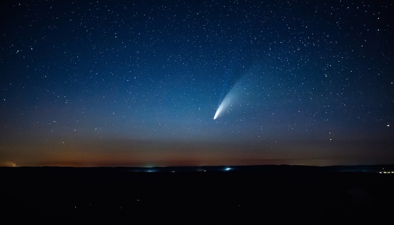 Comet C / 2020 F3 tail in 2020