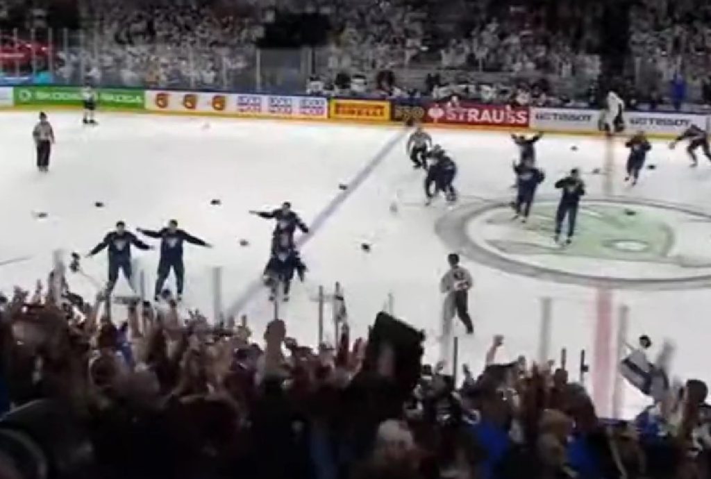 Canada is losing overtime.  Finland wins gold