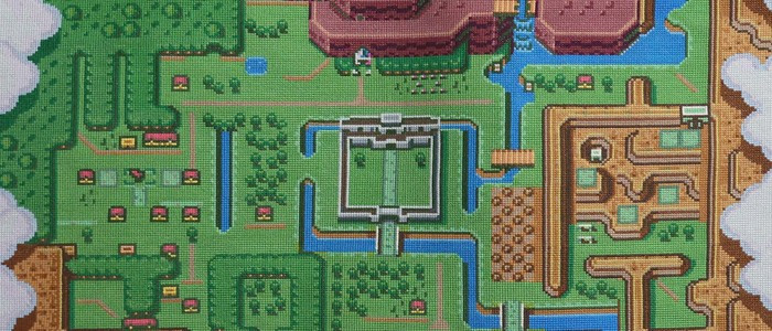 Fan Embroidered Map Zelda: A Link to the Past - Nearly a year and a half in business and 128,164 cross stitches!  -Nintendo