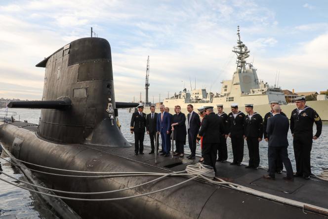 In Sydney, May 2, 2018, the Collins-class submarine HMAS 