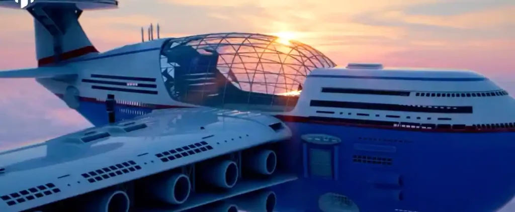 This nuclear powered flying hotel can fly for 7 years