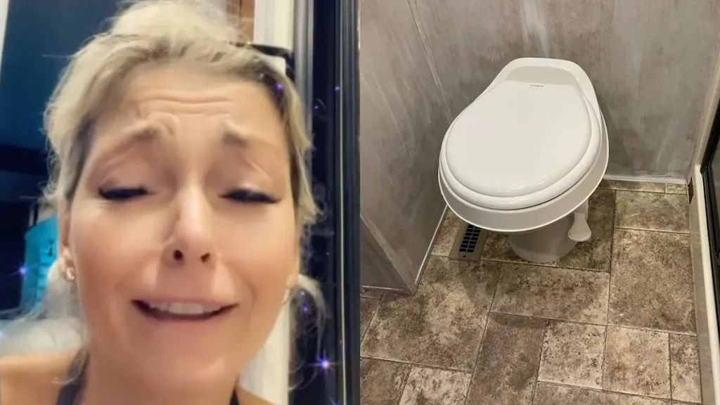 Marie-Chantal Tobin is having big toilet problems because of the rain