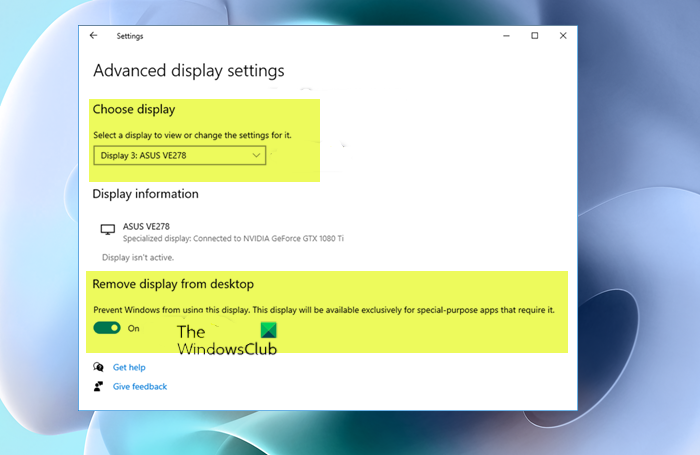 How to remove desktop screen in Windows 11/10