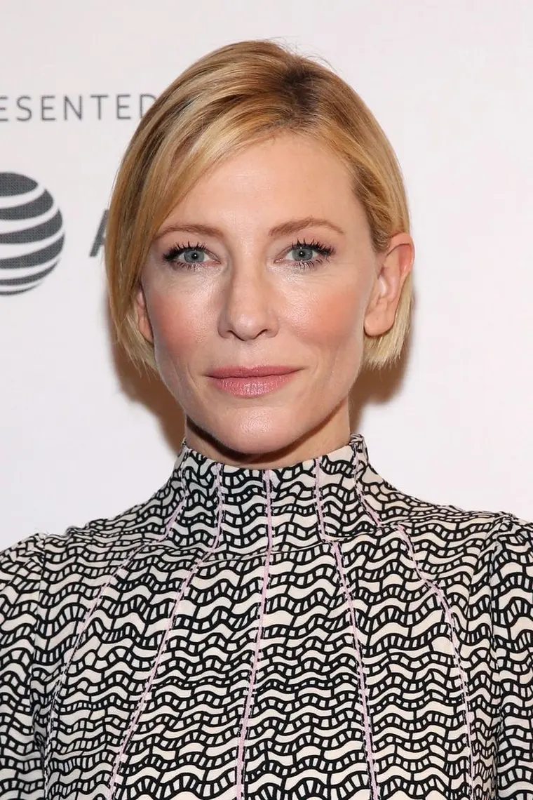 Cate Blanchett's short bob cut with bangs