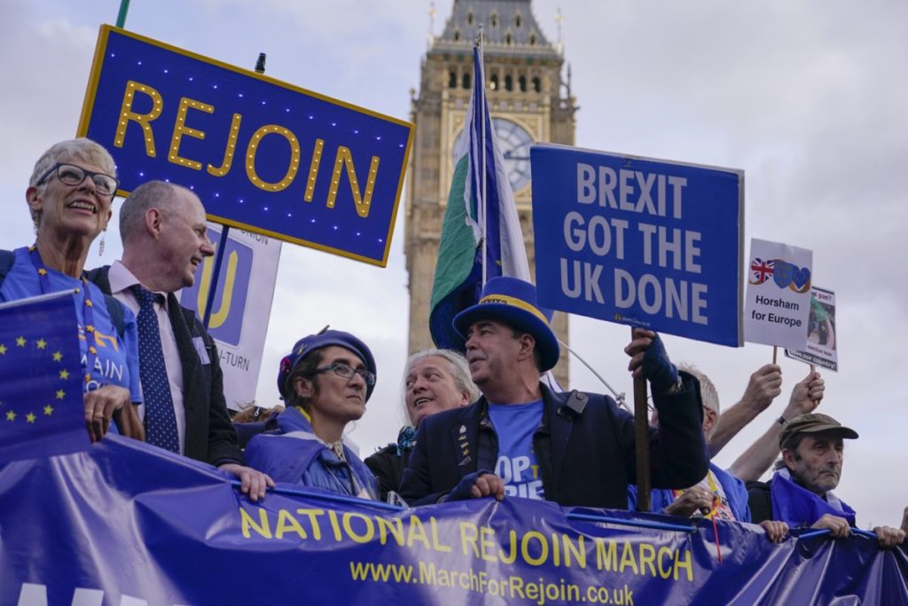 LONDON: Protesters have called for the UK to rejoin the European Union