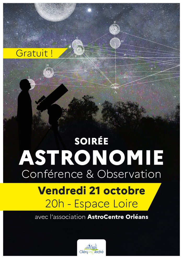 Soirée Astronomie - Conférence & Observation du ciel Espace Loire Cléry-Saint-André