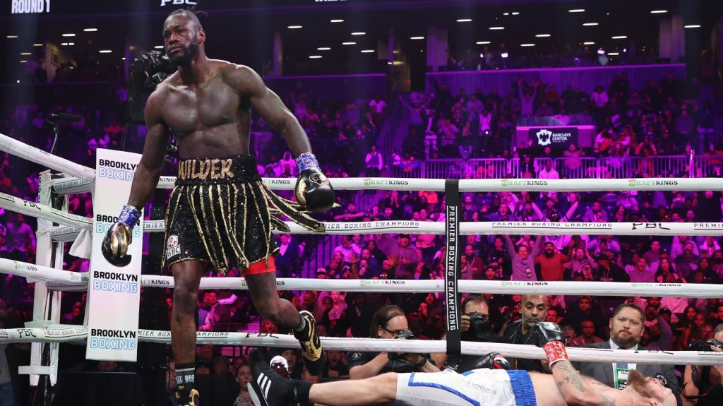 Boxing: Deontay Wilder serves as K.-O.  In the first round of Robert Helenius