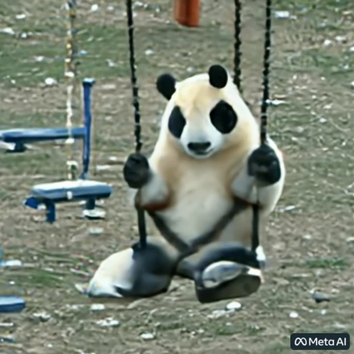 baby panda swings