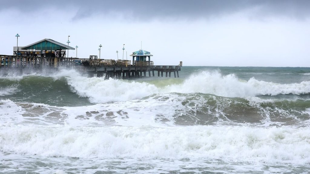 Hurricane Nicole, which has fallen to the level of a tropical storm, made landfall in Florida