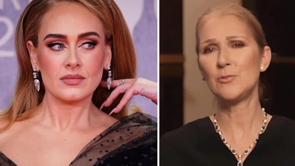 Adele interrupts her program to honor Celine Dion